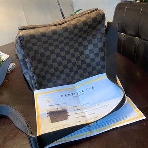 AUTHENTIC Louis Vuitton Canvas Naviglio Messenger Bag